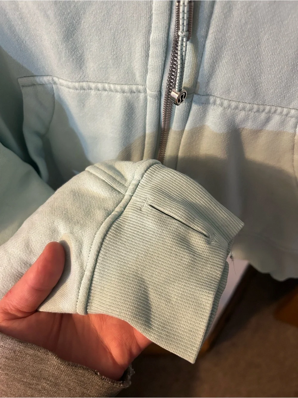 lululemon athletica Light Aqua Zip-Up Hoodie Jacket